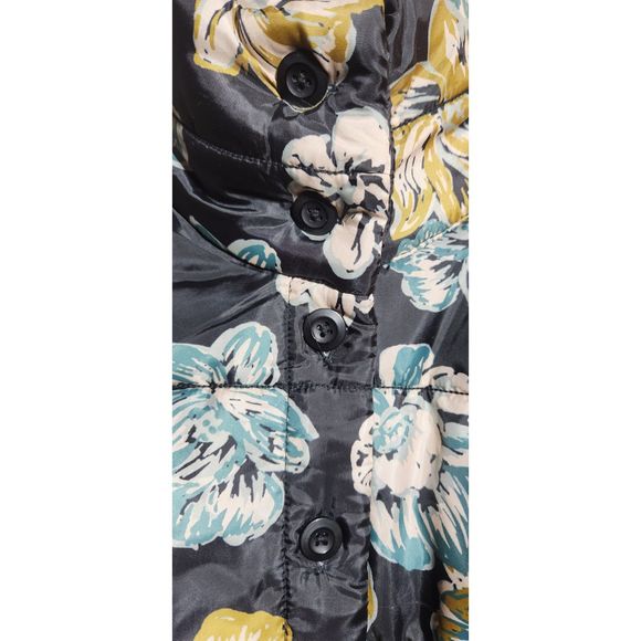 JACKET, NEW Anthropologie Floral Printed Puffer Jacket, Size Small - Picture 9 of 15